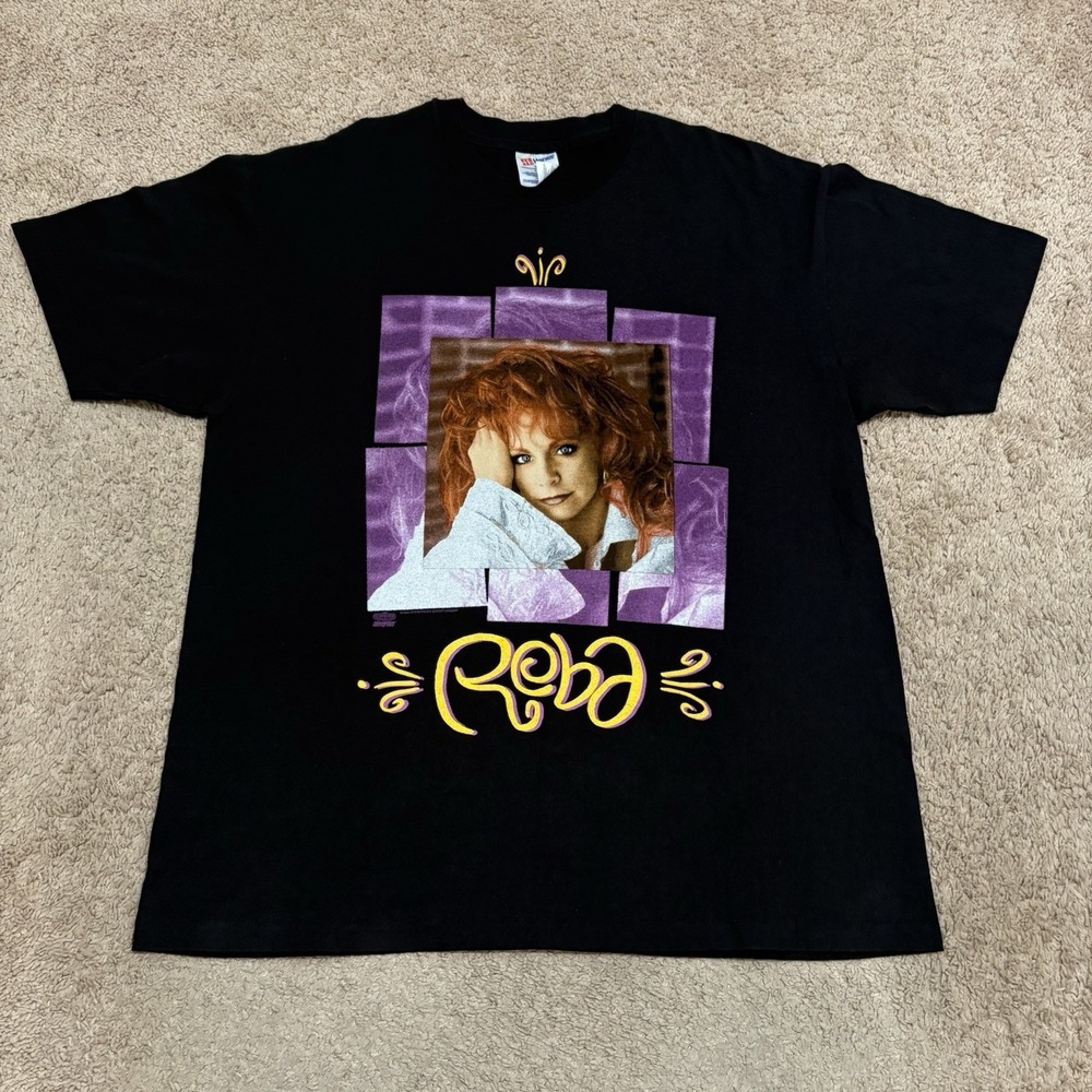 Vintage 1994 Reba McEntire Tour T-Shirt Men's XL Black Concert Band Tee 90s